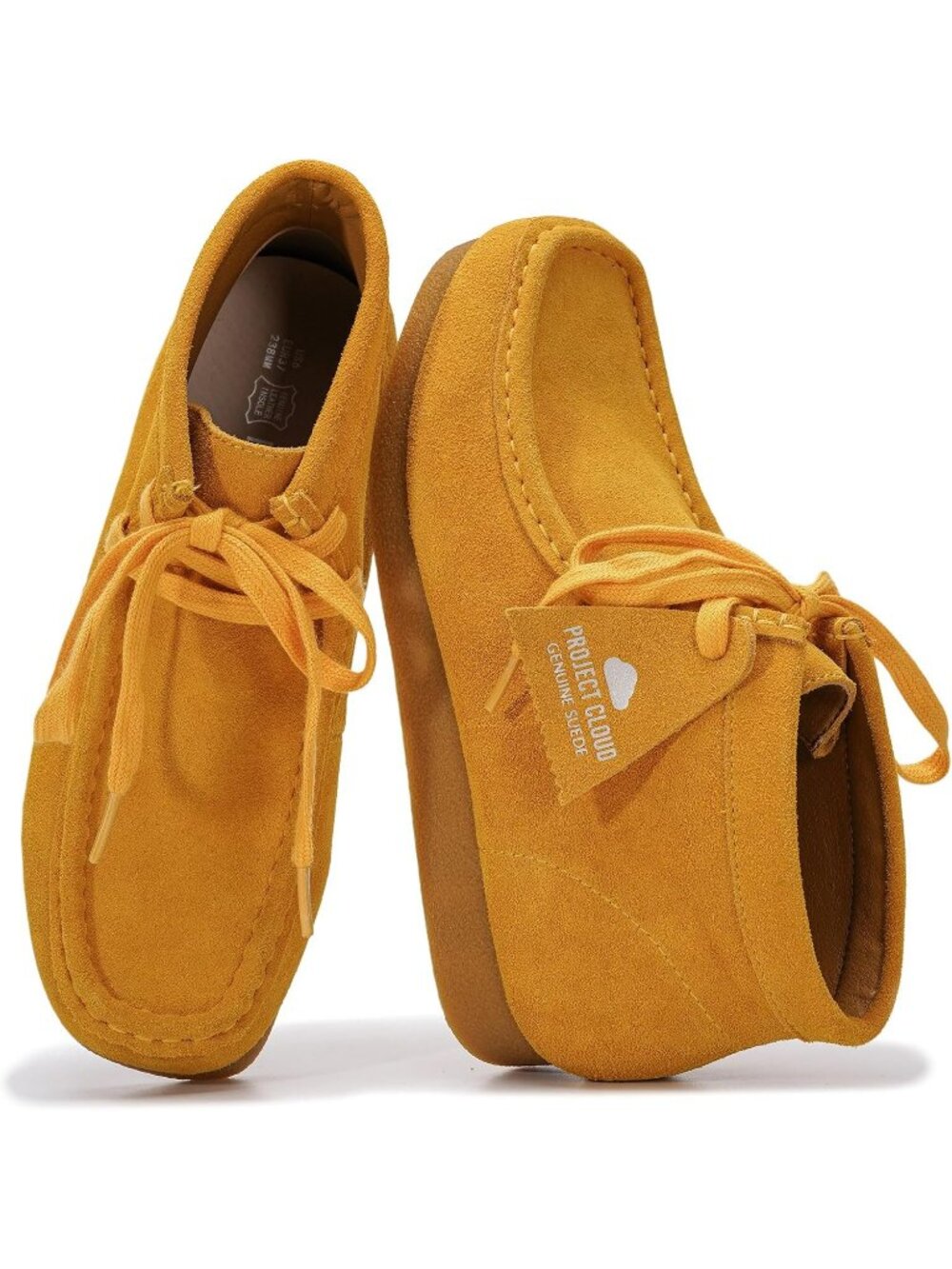 Women's Mustard Genuine Leather Comfortable Non-Slip Memory Foam Ankle & Booties